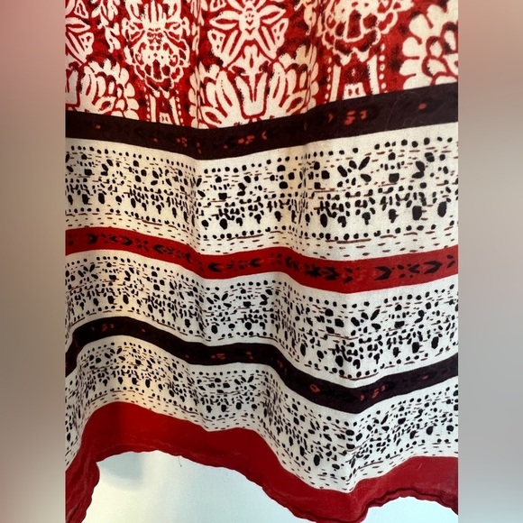 Ava Christine V-Neck Tunic Peasant Boho Flowy 3/4 Sleeve Multicolor Size Lg - Picture 7 of 14